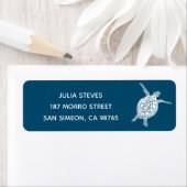 CUTE SEA TURTLE HONUメール ラベル (インサイチュ)