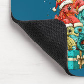 Cute Seahorse Le Sea Fish Christmas Tree Xmas Hat  マウスパッド (コーナー)