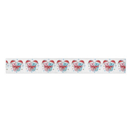 Cute Seahorses Christmas Ribbon グログランリボン