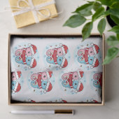 Cute Seahorses Christmas Tissue Paper 薄葉紙 (ギフト)