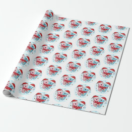 Cute Seahorses Christmas Wrapping Paper ラッピングペーパー