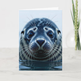 Cute Seal Close up カード