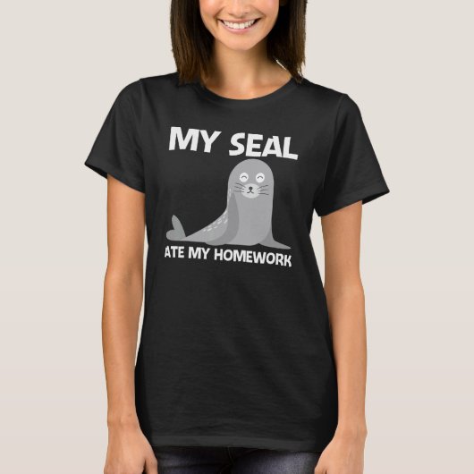 Cute Seal For Kids Boys Sea Lion Zoo Animal Tシャツ (正面)