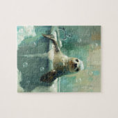 Cute Seal in Bubble Bath Jigsaw Puzzle ジグソーパズル (横)
