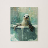 Cute Seal in Bubble Bath Jigsaw Puzzle ジグソーパズル (縦)