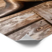 Cute Seal Laying on Boat Dock Ocean Pier ポスター (角)