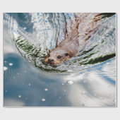 CUTE SEAL SWIMMING ラッピングペーパー (フラット)