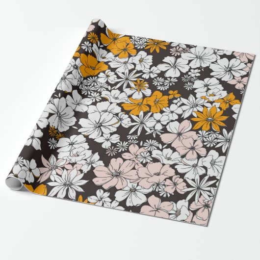 Cute Seamless Ditsy Floral Pattern. Colorful flowe ラッピングペーパー (アンロールド)