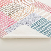 Cute seamless pattern in patchwork style. Simple d シェルパブランケット (3/4)