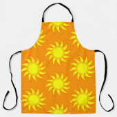 Cute seamless pattern of sun. Doodle hand drawn st エプロン (正面)