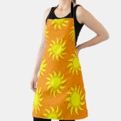 Cute seamless pattern of sun. Doodle hand drawn st エプロン (インサイチュ)