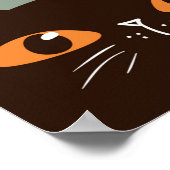 Cute seamless pattern with black cats and pumpkins ポスター (角)