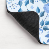 cute Seamless pattern with flowers and leaves on b マウスパッド (コーナー)