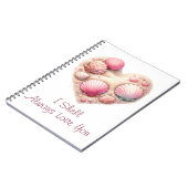 Cute Seashell Heart Beach Love Valentine's Day ノートブック (左側)