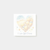 Cute Seashell Heart Beach Love Valentine's Day ポストイット (正面)