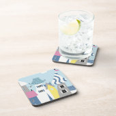 Cute Seaside Town illustration コースター (右側)