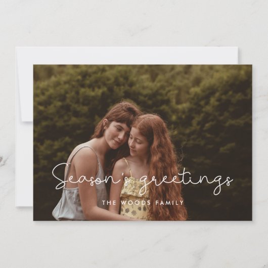 Cute Season's Greetings Familyの写真 シーズンカード (正面)