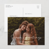 Cute Season's Greetings family photo（かわいい季節の挨拶の家族の シーズンポストカード (正面/裏面)