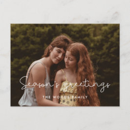 Cute Season's Greetings family photo（かわいい季節の挨拶の家族の シーズンポストカード