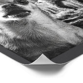 Cute Selfie Cryptid Chihuahua Humor Sasquatch Bigf ポスター (角)