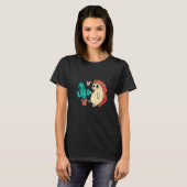 Cute Serape Cactus And Hedgehog Cactus plants Mexi Tシャツ (正面フル)