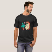 Cute Serape Cactus And Hedgehog Cactus plants Mexi Tシャツ (正面フル)