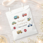 Cute Service Vehicle Birthday bash Favor Bags フェイバーバッグ (クリップ留めされた状態)