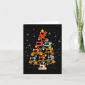 Cute Sewing Machine Christmas Tree Christmas Ornam カード (正面)