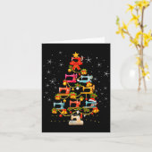 Cute Sewing Machine Christmas Tree Christmas Ornam カード (黄色い花)