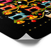 Cute Sewing Machine Christmas Tree Christmas Ornam ポスター (角)