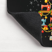 Cute Sewing Machine Christmas Tree Christmas Ornam マウスパッド (コーナー)