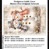 Cute Shabby Chic Snowman Couple FG2R Decoupage 薄葉紙