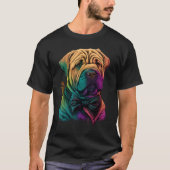 Cute Shar Pei Dog on Shar Pei 1 Tシャツ (正面)