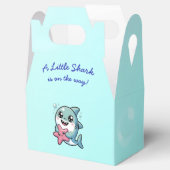  Cute Shark Baby Shower Kawaii Blue フェイバーボックス (オープン)