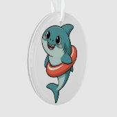 Cute Shark Baby With Float | Kids オーナメント (正面)