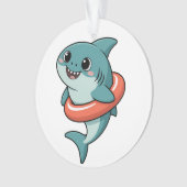 Cute Shark Baby With Float | Kids オーナメント (正面)