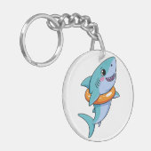 Cute Shark Baby With Float | Kids キーホルダー (正面左)