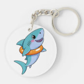 Cute Shark Baby With Float | Kids キーホルダー (裏面)