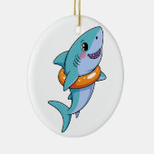 Cute Shark Baby With Float | Kids セラミックオーナメント (右)