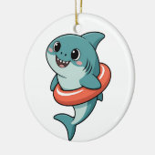 Cute Shark Baby With Float | Kids セラミックオーナメント (左)