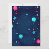 Cute Shark Birthday Invitation | Underwater Party 招待状 (裏面)