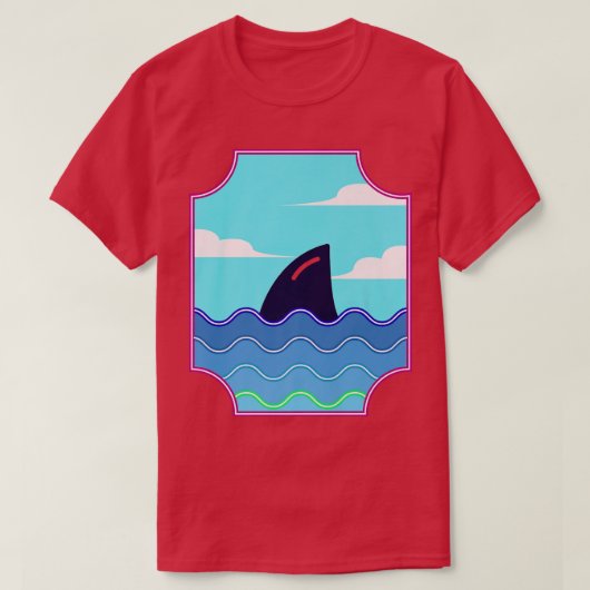 Cute Shark Fin for Shark Lovers Tシャツ (デザイン正面)