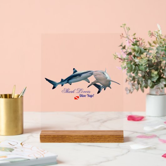 Cute Shark lovers Shot Glass アクリルサイン (ウェディング)