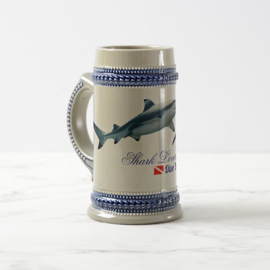 Cute Shark lovers Shot Glass ビールジョッキ (正面左)