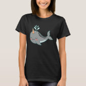 cute shark sharks funny baby swimming tシャツ (正面)