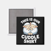 Cute Sheep Couple This Is Our Cuddle マグネット (正面/裏面)