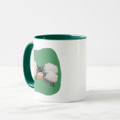 Cute Sheep Pun Design – Shearly Confused マグカップ (正面左)