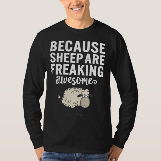 Cute Sheep Sheep Are Awesome Women Girls Sheep Mo Tシャツ (正面)