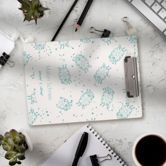 Cute Sheep – Whimsical Seamless Pattern クリップボード