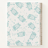 Cute Sheep – Whimsical Seamless Pattern ノートブック (裏面)